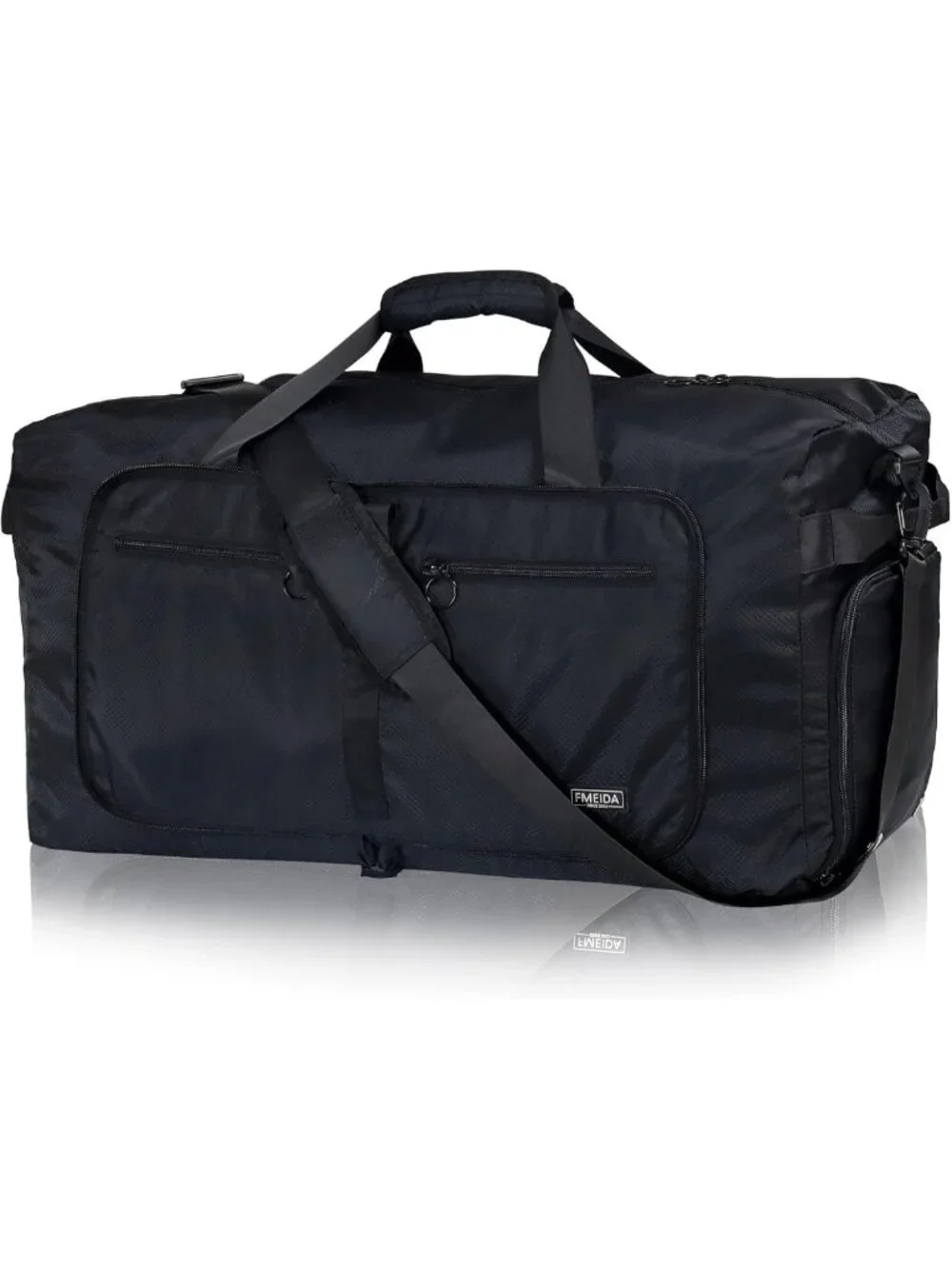 Large 65L Foldable Duffle Bag with Shoe Compartment, Water-Resistant Travel Bag